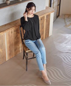 Tiaclasse 【新色追加・洗える】レースパフ袖ブラウス