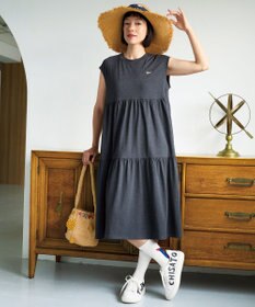 tsumori chisato SLEEP ツモリチサト ワンピース 綿混ベア天竺素材(本体) 1分袖 半袖 ロング丈 レディース UNT125/ワコール