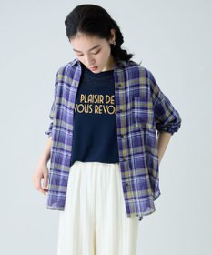 ANY シアーチェックシャツ