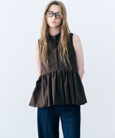 uncrave クールタッチカラータイプライター ペプラムブラウス