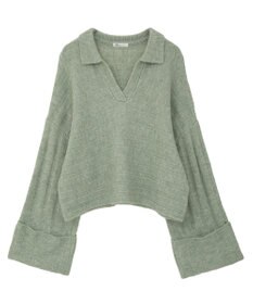 CRAFT STANDARD BOUTIQUE ロールアップ袖ショート丈ニットプルオーバー