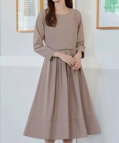 Tiaclasse L 【セレモニー・新色追加】リボンベルトフレアワンピース