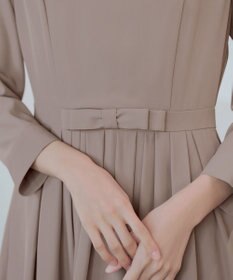 Tiaclasse L 【セレモニー・新色追加】リボンベルトフレアワンピース