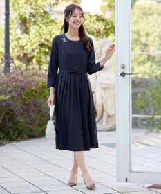 Tiaclasse L 【セレモニー・新色追加】リボンベルトフレアワンピース