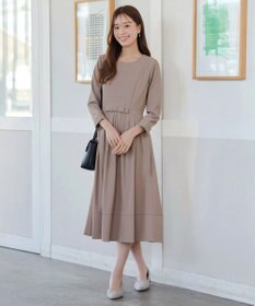 Tiaclasse L 【セレモニー・新色追加】リボンベルトフレアワンピース