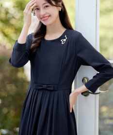 Tiaclasse L 【セレモニー・新色追加】リボンベルトフレアワンピース