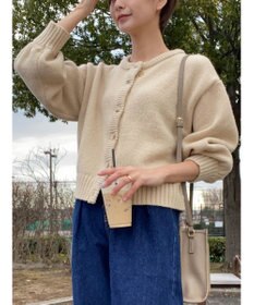 Green Parks クルーネックカーディガン