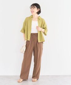 Green Parks 麻調合繊イージーパンツ