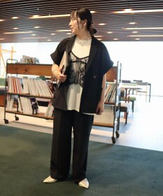 Green Parks 麻調合繊イージーパンツ