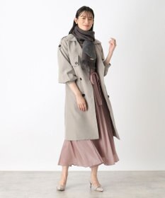 MOONBAT 【WEB限定】フルラ (FURLA)エコファー付きマフラー 無地×ハート　ウールマフラー ロゴプレート付き