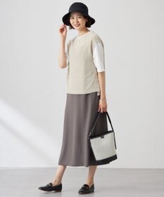 J.PRESS LADIES S 【洗える】Linen Cotton Vest  ニット ベスト