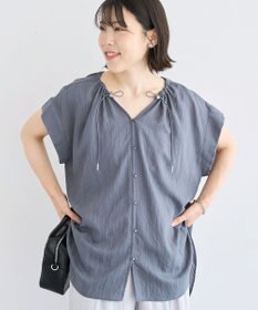 Green Parks ドロストネックフレンチスリーブブラウス