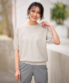 ANY 【洗濯機可/UVケア】ラメニットドルマンプルオーバー