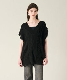 GRACE CONTINENTAL クラッシュニットトップ