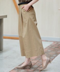 Tiaclasse ストレッチタックワイドパンツ