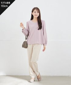 Tiaclasse 【洗える】スエードポンチテーパードパンツ