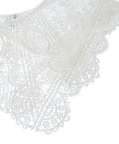 earth music&ecology シアー刺繍レース付け襟