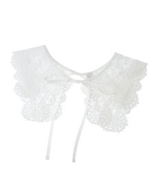 earth music&ecology シアー刺繍レース付け襟