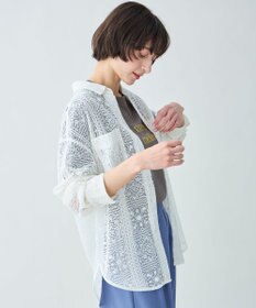 ANY L レースオーバーシャツ