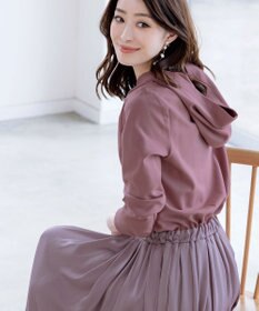 Tiaclasse L 【洗える】パーカードッキングワンピース