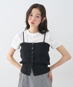 earth music&ecology ＳＥＴ２点コンパクトＴＥＥ＋マルチｗａｙニットビスチ