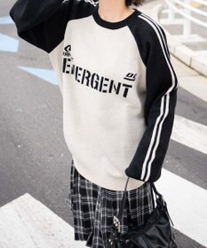 WEGO ゲームグラフィックラグランジャガードニット