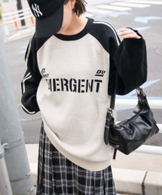 WEGO ゲームグラフィックラグランジャガードニット