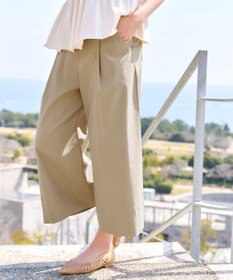 Tiaclasse ストレッチタックワイドパンツ