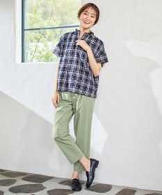 J.PRESS LADIES シアーストライプチェック カットソー