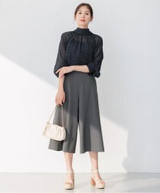 組曲 【前後着用可】サッカードビードットプリント ブラウス