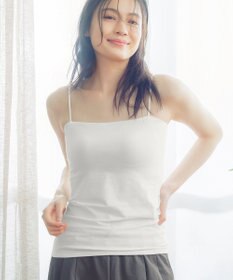 Wing カップ付きキャミソール ラク きれいなバストシルエット 綿混(身生地) 【シンクロブラトップ スリムストラップ】 ブラトップ 春 夏 ET1093 ウイング／ワコール