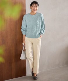 ANY L 【ウエストゴム】裏起毛ハイストレッチパンツ