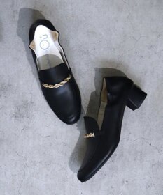 nouvelleRobe Oū 【本革・高反発】Spiral-bit loafers  ヒールローファー