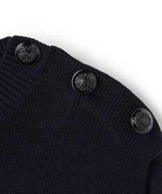 BEIGE， HELIODOR / レーヨンボーダーマリンボタンニット