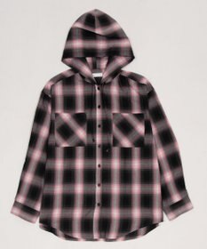 WEGO フードチェックシャツ