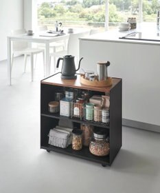 tower 隠せるテレワークワゴン タワー ブラック