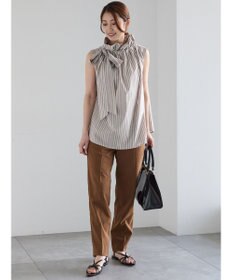 Te chichi メタル釦楊柳テーパードパンツ