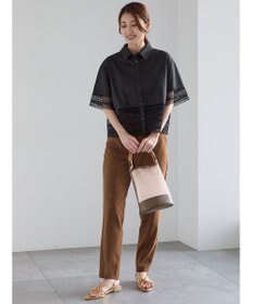 Te chichi メタル釦楊柳テーパードパンツ