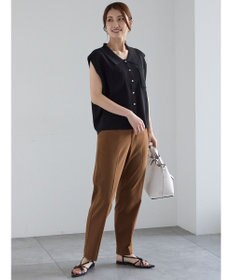Te chichi メタル釦楊柳テーパードパンツ
