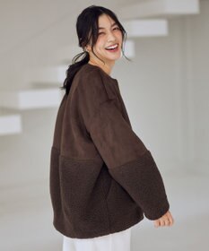 ANY L スエードボアコンビブルゾン