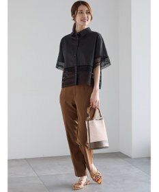 Te chichi メタル釦楊柳テーパードパンツ