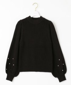 ANY SIS 【Oggi1月号掲載】モックネック袖パール調 ニット