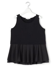 23区 【先行予約】ナチュラルコットンベア シアーペプラム タンクトップ