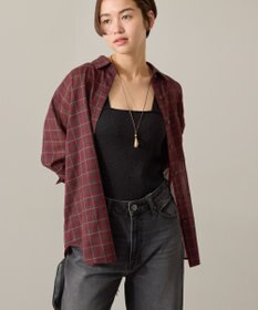 AMERICAN HOLIC シアーチェック柄オーバーシャツ