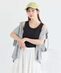 earth music&ecology エッジチュールラメテレコタンクトップ