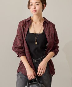 AMERICAN HOLIC シアーチェック柄オーバーシャツ