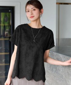 Tiaclasse スカラップレースコンビトップス