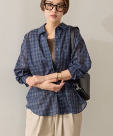 AMERICAN HOLIC シアーチェック柄オーバーシャツ