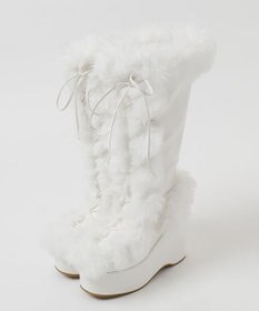 WEGO レースアップボリュームファーロングブーツ