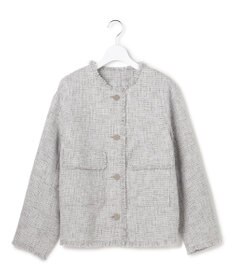 ICB ライトブッチャーツイード ノーカラージャケット